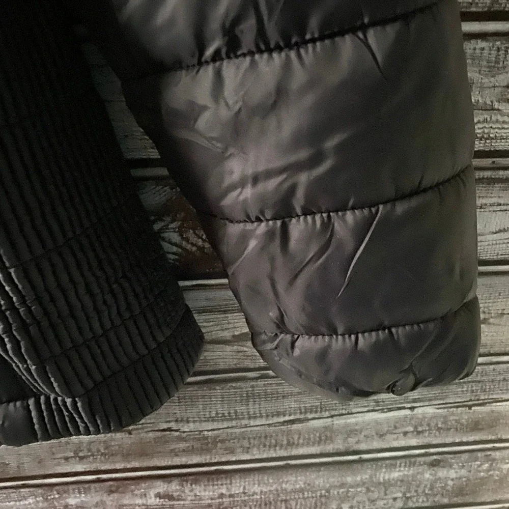 Time and Tru Women's‎ Full-Zip Puffer Jacket Size XS 0-2 Black Hooded Pockets